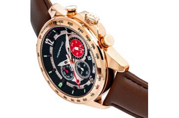 Image of Morphic M88 Series Chronograph Leather-Band Watch w/Date, Brown/Rose Gold, One Size, MPH8803