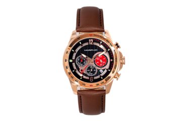 Image of Morphic M88 Series Chronograph Leather-Band Watch w/Date, Brown/Rose Gold, One Size, MPH8803