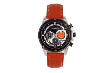 Image of Morphic M88 Series Chronograph Leather-Band Watch w/Date, Camel/Black, One Size, MPH8801