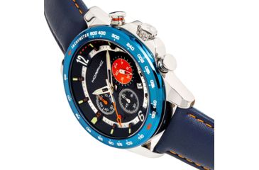 Image of Morphic M88 Series Chronograph Leather-Band Watch w/Date, Navy/Blue, One Size, MPH8802