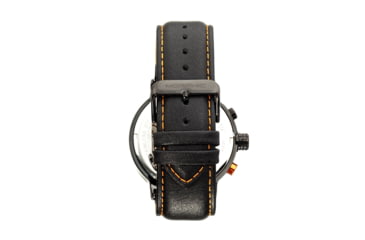 Image of Morphic M91 Series Chronograph Leather-Band Watch w/Date, Black/Orange - Mens, MPH9105