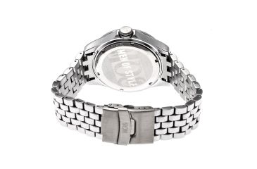 Image of MOS PB107 St. Petersburg Mens Watch, Silver, 44mm, Orange Dial, Black Face MOSPB107