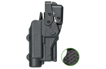 Image of Alien Gear Holsters Rapid Force Duty Holster LVL 3 w/Light-Bearing w/Bag Packaging, Glock 19/45 Gen 1-5/19X/19 MOS/23 Gen 1-4/44/45 MOS, Left Hand, BasketWeave Black, RD-M-0057-BW-LH-L1-B
