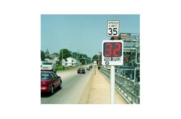 Image of Laser Atlanta Speed Monitor F for pole mounting, 110 VAC power, standard package MPHSMF110