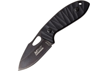Image of Mtech Evolution Knife, 6in Overall, 2.5in Black Stonewash 8Cr13Mov SS Drop Point, Black Textured G10 Handle, Thumb Pull, Black Kydex Sheath, MTE-FIX001-BK