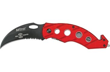 Image of Mtech Firefighter Partially Serrated Blade, 4 5/8in. Closed MT402RD