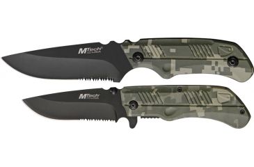 Image of Mtech Fixed Blade-Linerlock Combo Knives MT566DC