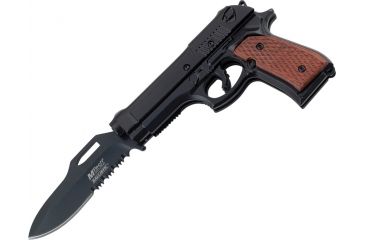 Image of Mtech Folder Pistol-Shaped Knife, Brown MTA818BW