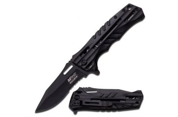 Image of Mtech Folding Blade, 3.25in, Stainless Steel Blade, Black Aluminum Handle MT-A852BK