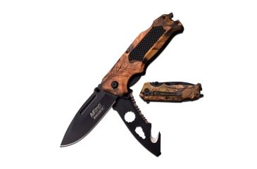 Image of Mtech Folding Blade, 3.35in, Stainless Steel Blade, Camo Aluminum Handle MT-A914CA