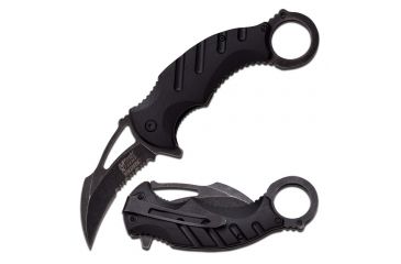 Image of Mtech Folding Blade, 3.4in, Stainless Steel Blade, Black G10 Handle MX-A833BK