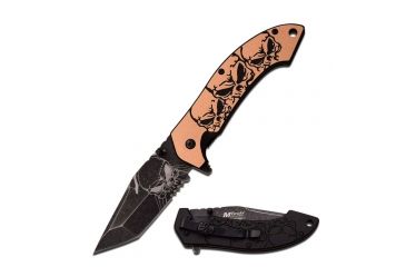 Image of Mtech Folding Blade, 3.5in, Stainless Steel Blade, 2 Tone Tan Anodized Aluminum Handle MT-A903TN