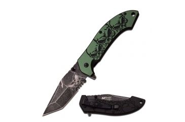 Image of Mtech Folding Blade, 3.5in, Stainless Steel Blade, 2 Tone Turquoise Anodized Aluminum Handle MT-A903TQ