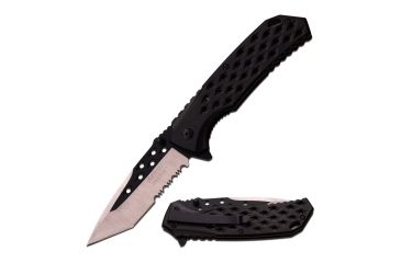 Image of Mtech Folding Blade, 3.75in, Stainless Steel Blade, Black Aluminum Handle MT-A931BK