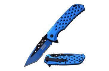 Image of Mtech Folding Blade, 3.75in, Stainless Steel Blade, Blue Aluminum Handle MT-A931BL