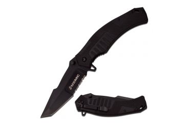 Image of Mtech Folding Blade, 4in, Stainless Steel Blade, Black Cnc Milled G10 Handle M-A1046BK