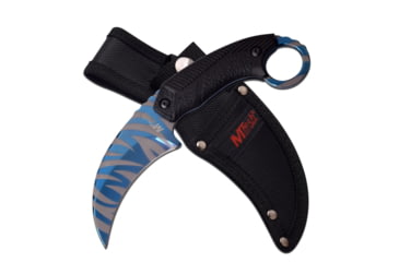 Image of Mtech Hawkbill Fixed Blade Knife, 3.5 in, 3Cr13 Stainless Steel Stainless Steel, Black/Blue/Grey, MT-20-78BL