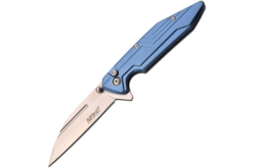 Image of Mtech Linerlock Folding Knife, 3 satin finish 3Cr13 stainless blade, Blue anodized aluminum handle, MT-1177BL
