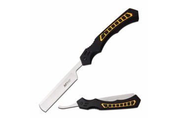 Image of Mtech MT-1007YL Manual Folding Knife, 4.75in, 3CR13 Stainless Steel, Razor, Steel Blade, Aluminum Handle, Yellow, MT-1007YL