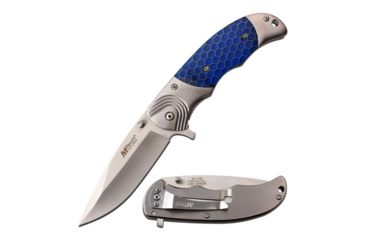 Image of Mtech USA MT-A1029BL 3CR13 Steel Blade Stainless Steel Handle Folding Knife MT-A1029BL