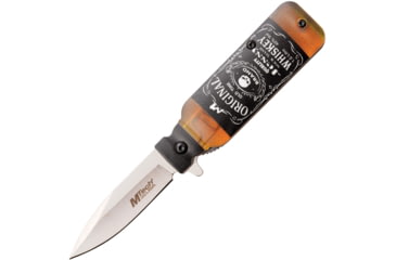 Image of Mtech Whiskey Linerlock A/O Folding Knife, 2.5 satin finish stainless tanto blade, ABS handle, MT-A1190W