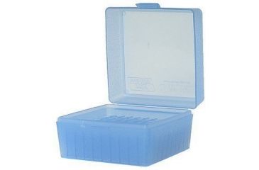 Image of MTM 100 Round Blue Medium Rifle 243/308 Caliber Ammo Box RM10024