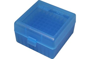 Image of MTM 100 Round Blue Small Rifle 17/223 Caliber Ammo Box RS10024