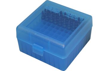 Image of MTM 100 Round Blue Small Rifle 17/223 Caliber Ammo Box RS10024