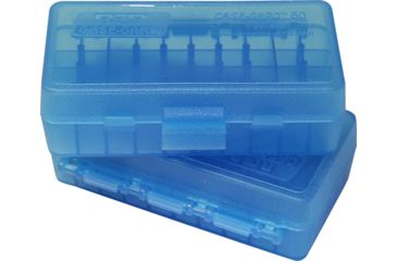 Image of MTM 50 Round 9MM-380 Blue Pistol Ammo Box P509M24
