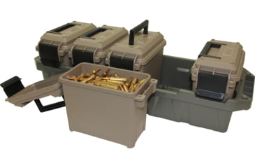 Image of MTM Ammo Crate Mini 5-Can, Dark Earth/Army Green, AC5C