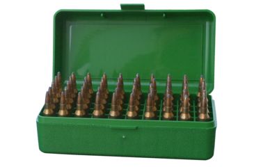 Image of MTM Case-Gard 50 Flip Top Rifle Ammo Box For WSSM and .500 S&amp;W, Green