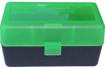 Image of MTM Case-Gard 50 Rifle Ammo Boxes .22-250 To .308 Clear Green/Black