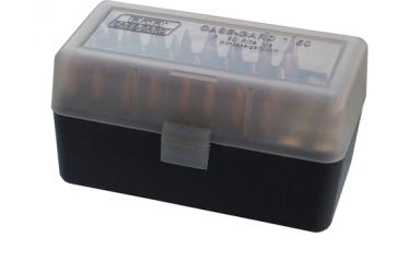 Image of MTM Case-Gard 50 Rifle Ammo Boxes .22-250 To .308 Clear Smoke/Black