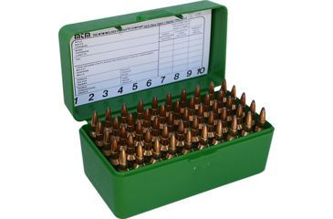 Image of MTM Case-Gard 50 Rifle Ammo Boxes .22 Bench Rest &amp; 6mm PPC Green