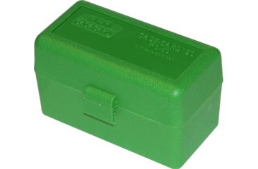 Image of MTM Case-Gard 50 Rifle Ammo Boxes .222 &amp; .222 Magnum Green