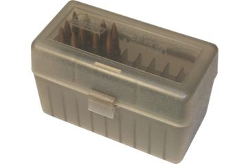 Image of MTM Case-Gard 50 Round Flip-Top Ammo Box, 270 Win/.30-06/.25-06, Clear Smoke, RL-50-41
