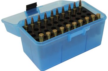 Image of MTM H50 Ammunition Box .17 Remington to .223 Remington Blue
