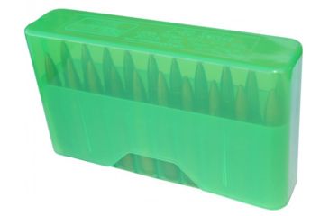 Image of MTM J-20 Slip-Top Boxes .22-250/.243/6PPC Clear Green