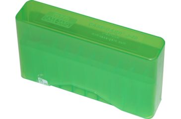 Image of MTM J-20 Slip-Top Boxes .300 To 7mm Magnum Caliber Clear Green