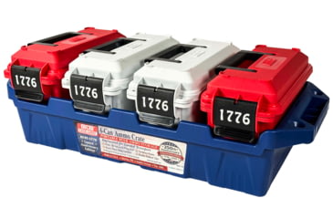Image of MTM Limited Edition 1776 4-Can Ammo Crate 30 Cal, Red/White, AC4C-1776