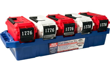 Image of MTM Limited Edition 1776 5-can Ammo Crate Mini, Red/White, AC5C-1776