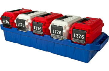 Image of MTM Limited Edition 1776 5-can Ammo Crate Mini, Red/White, AC5C-1776