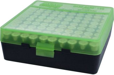 Image of MTM P-100 Fliptop Box .41-.44 Magnum/ Clear Green/Black