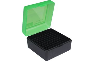 Image of MTM RM-100 Rifle Ammo Box .22-250/.308/.243 Clear Green/Black