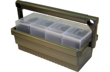 Image of MTM Shotshell Box Caddy, Army Green/Clear, SSC