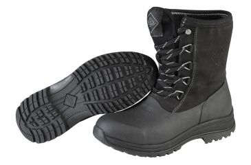 Image of Muck Boots Arctic Apres Lace Rubber Boot - Women's-Black/Charcoal-Medium-10