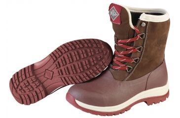 Image of Muck Boots Arctic Apres Lace Rubber Boot - Women's-Chocolate/Cordovan-Medium-9