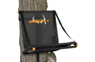 Image of Muddy Elite AL Hang On Tree Stand, One 4-pt Full-Body Harness, Flex-tek seat / Flip Up Seat, Black, MUD-MFP5100-A