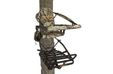 Image of Muddy Fusion Climber, includes Backpack Straps, Accessory Bag, Full Body Fall Arrest Harness, Black/Camo MCL500-A