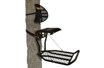 Image of Muddy Prodigy Fixed Position, includes 1-2in Silent Slide Buckle Strap, Spring-Back Lumbar Support, Full Body Arrest Harness, Black MFP2300